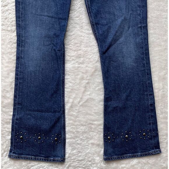 Citizens of Humanity COH Demy Cropped Flare Gleams Stud Embellished Jeans, 24 - Picture 11 of 16